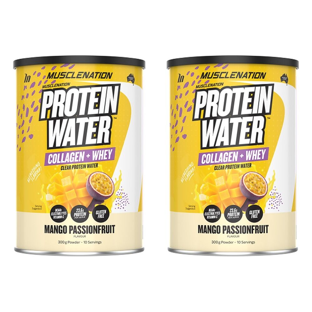 Muscle Nation Protein Water Mango Passionfruit 300g Pack of 2