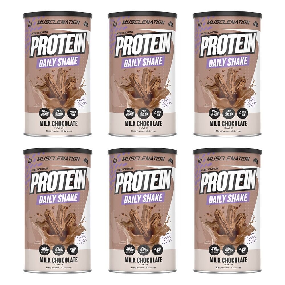 Muscle Nation Protein Daily Shake Milk Chocolate 300g Pack of 6