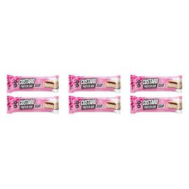 Muscle Nation Protein Custard Bar White Chocolate Raspberry 60g x 12 Bundle of 6