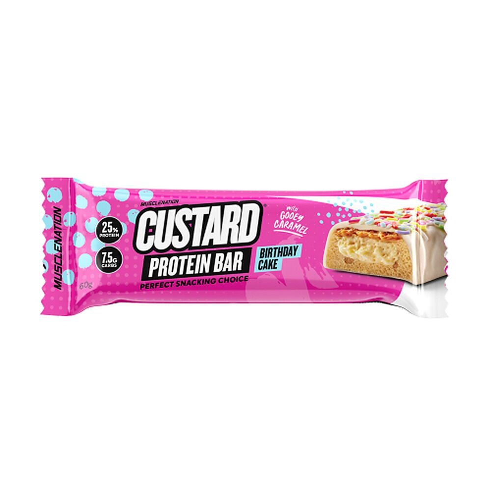 Muscle Nation Custard Protein Bar Birthday Cake 60g x 12