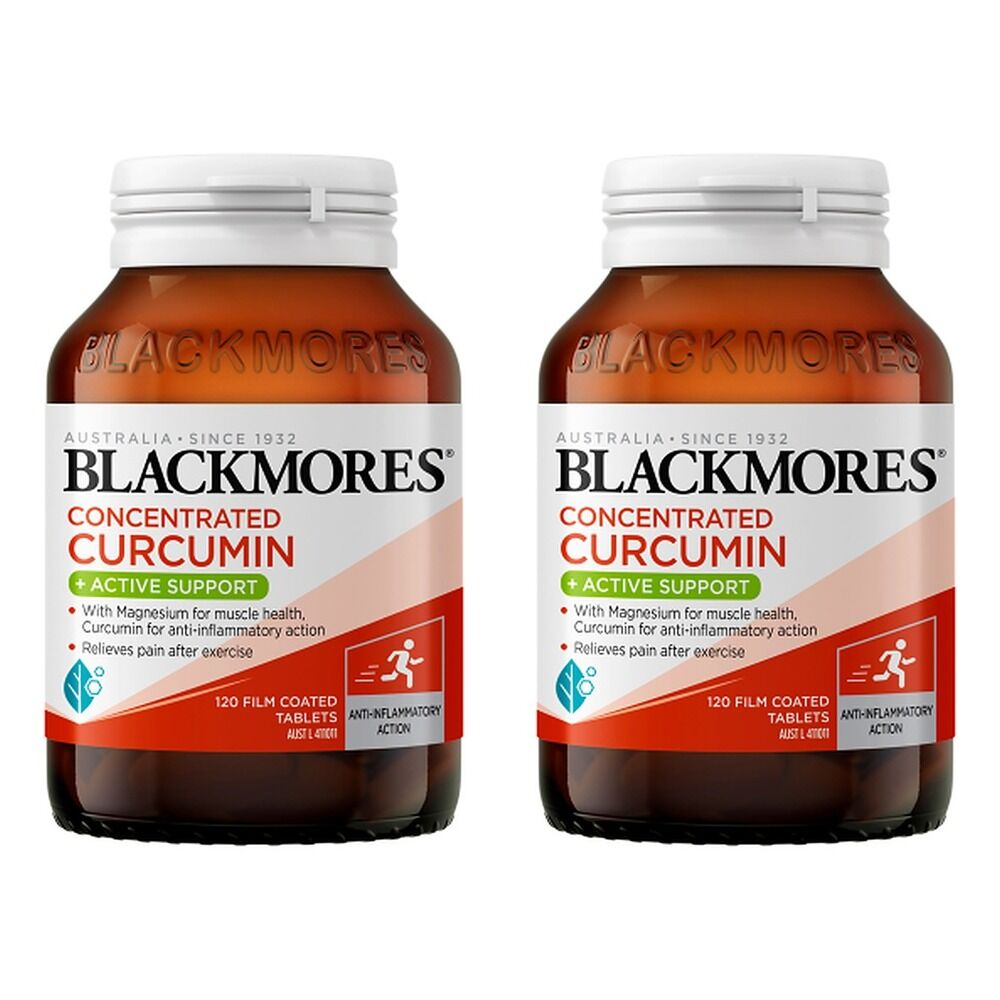 Blackmores Concentrated Curcumin + Active Support 120 Tablets Pack of 2