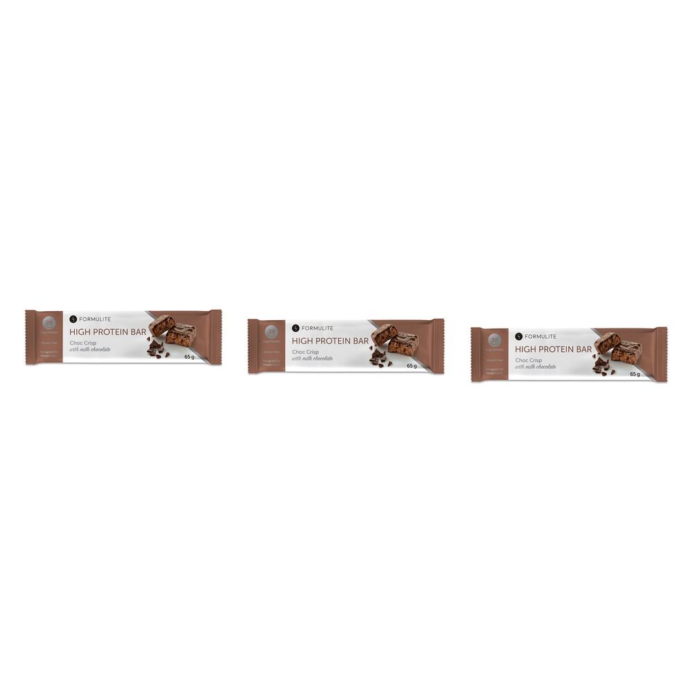 Formulite High Protein Bar Choc Crisp 65g x 12 Bundle of 3