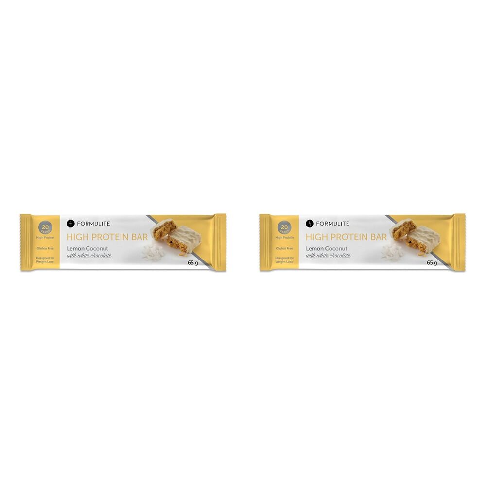 Formulite High Protein Bar Lemon Coconut 65g x 12 Bundle of 2