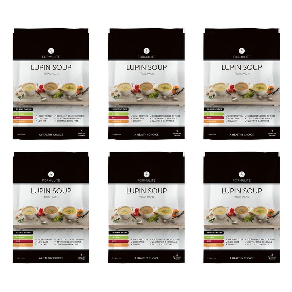 Formulite Lupin Soup Trial Pack 35g x 3 Sachets Bundle of 6