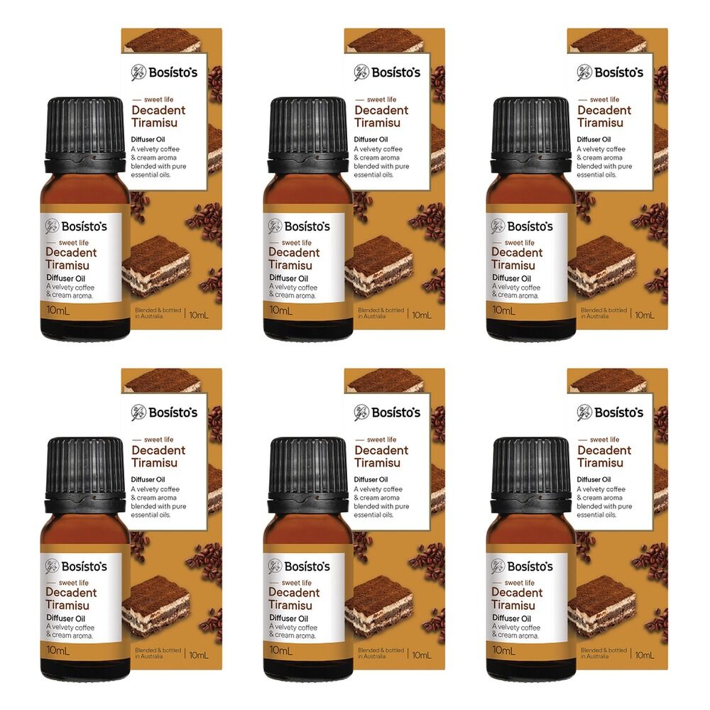 Bosisto's Decadent Tiramisu Diffuser Oil 10mL Pack of 6