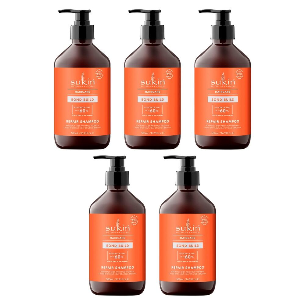 Sukin Bond Build Repair Shampoo 500mL Pack of 5