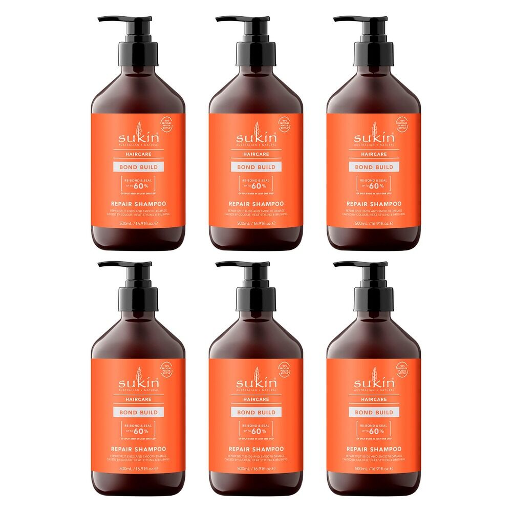 Sukin Bond Build Repair Shampoo 500mL Pack of 6