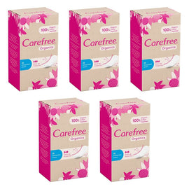 Carefree Organics Unscented Liners 30 Pack Bundle of 5