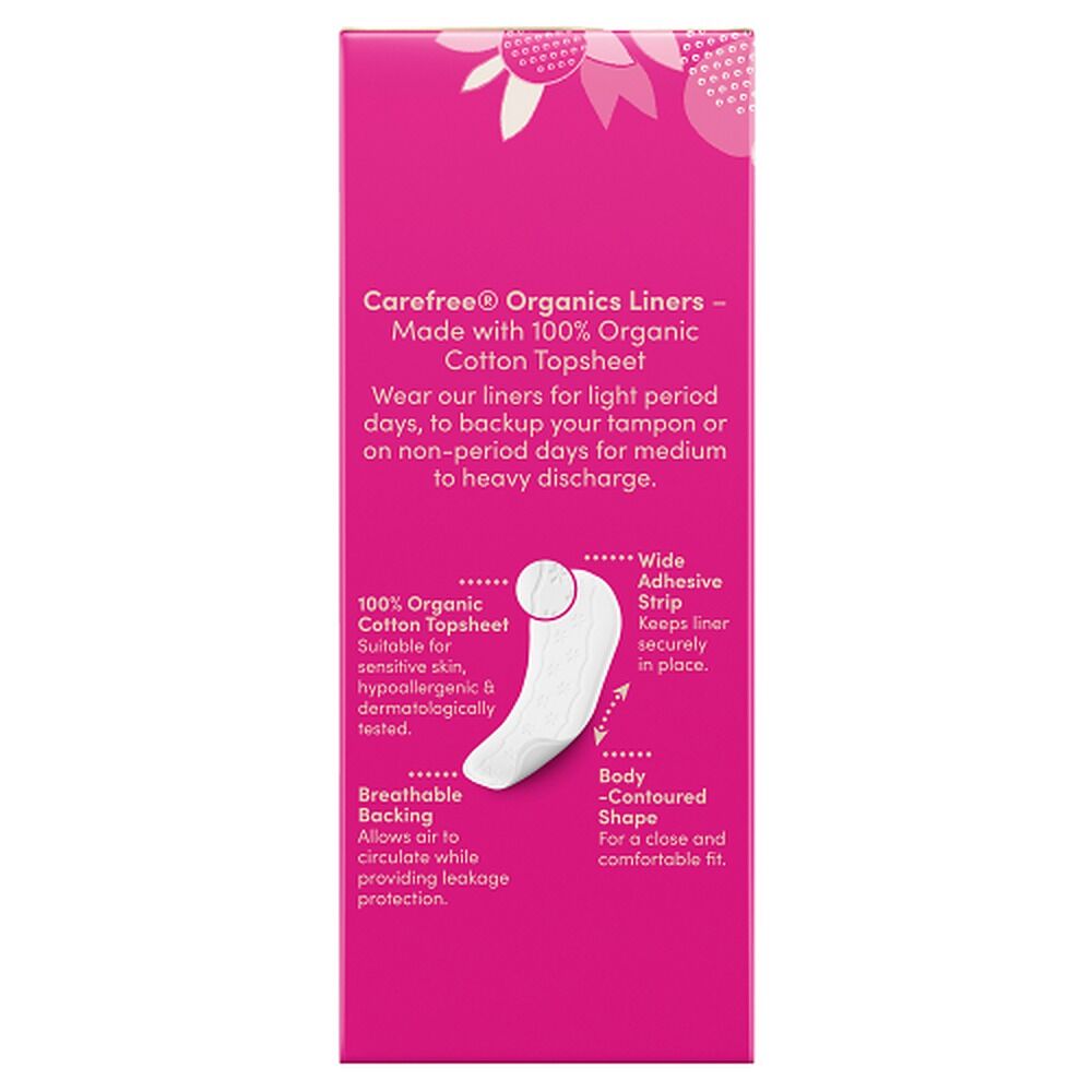 Carefree Organics Unscented Liners 30 Pack
