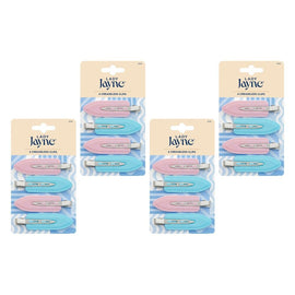 Lady Jayne Multi-Coloured Creaseless Clips Assorted Colours 4 Pack Bundle of 4
