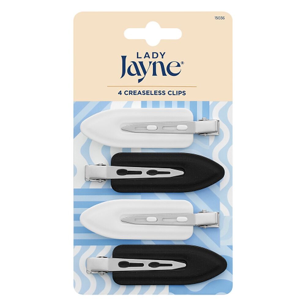 Lady Jayne Multi-Coloured Creaseless Clips Assorted Colours 4 Pack x 3