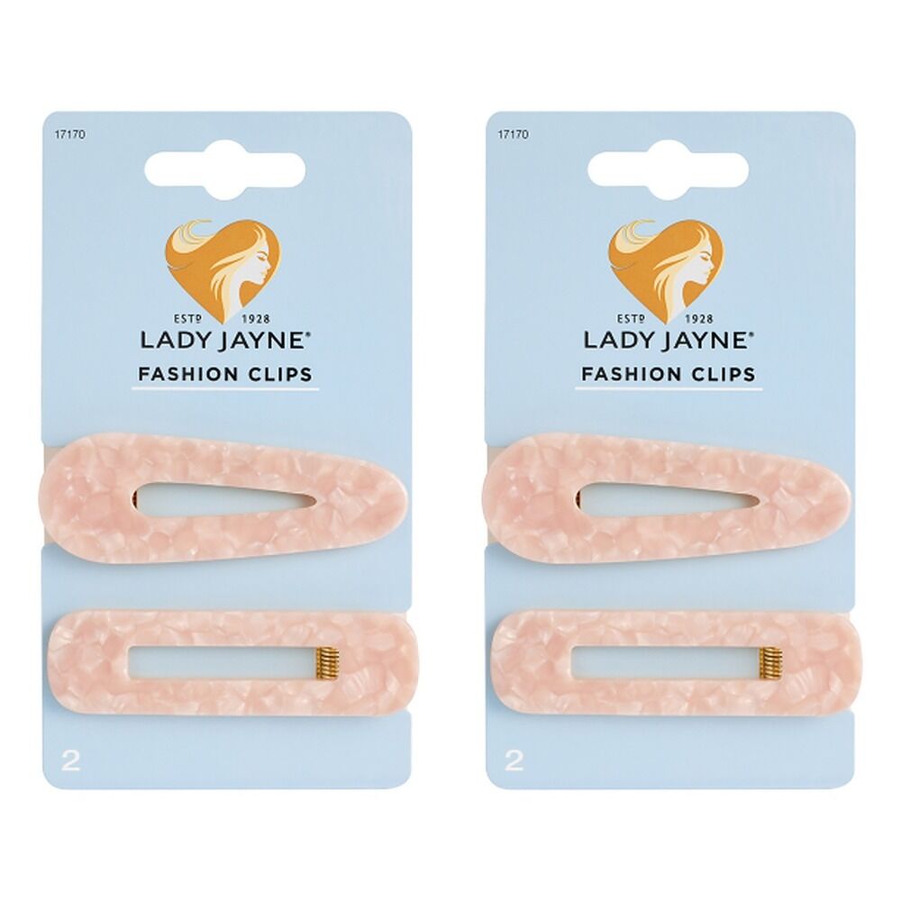 Lady Jayne Fashion Clips Assorted Colours 2 Pack Bundle of 2