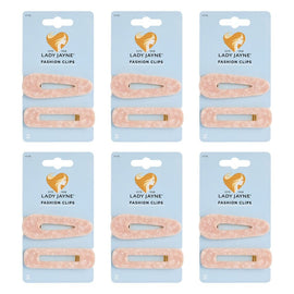 Lady Jayne Fashion Clips Assorted Colours 2 Pack Bundle of 6