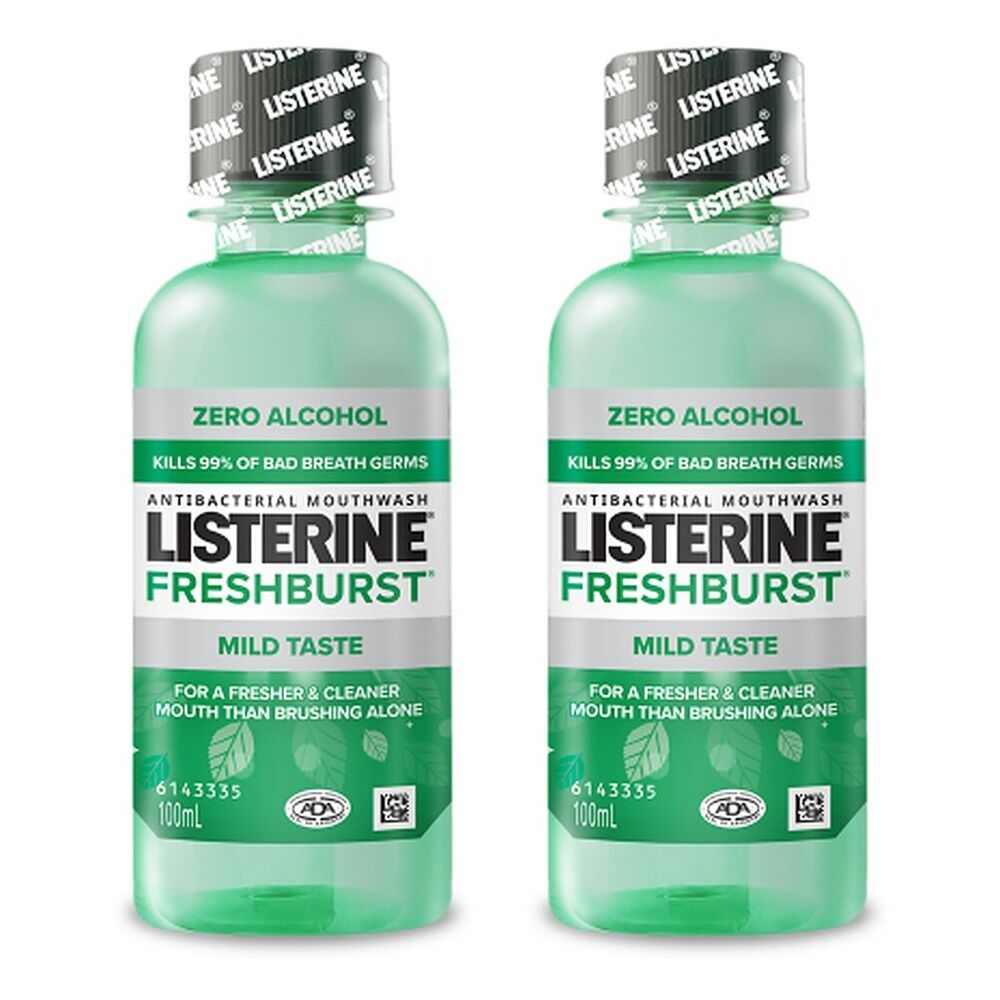 Listerine Freshburst Zero Mouthwash 100mL Pack of 2