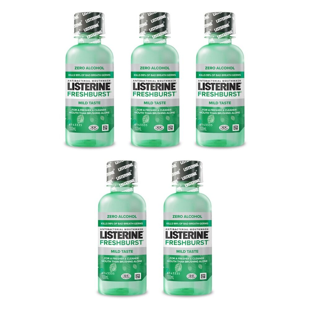 Listerine Freshburst Zero Mouthwash 100mL Pack of 5