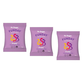 Fun Day Natural Sweets Fruit Flavoured Gummy Snakes 50g x 6 Bundle of 3