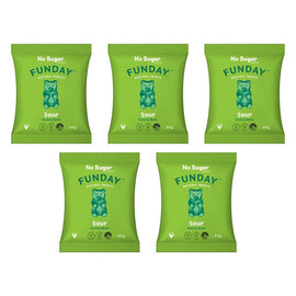 Fun Day Sour Gummy Bears 50g x 12 Bundle of 5
