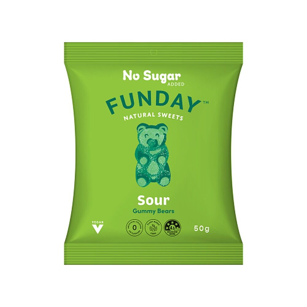 Fun Day Sour Gummy Bears 50g x 12