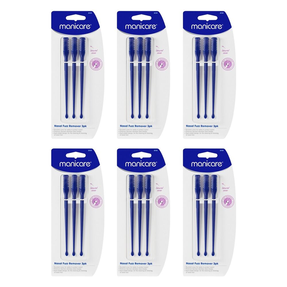 Manicare Nasal Fuzz Remover 3 Pack Bundle of 6