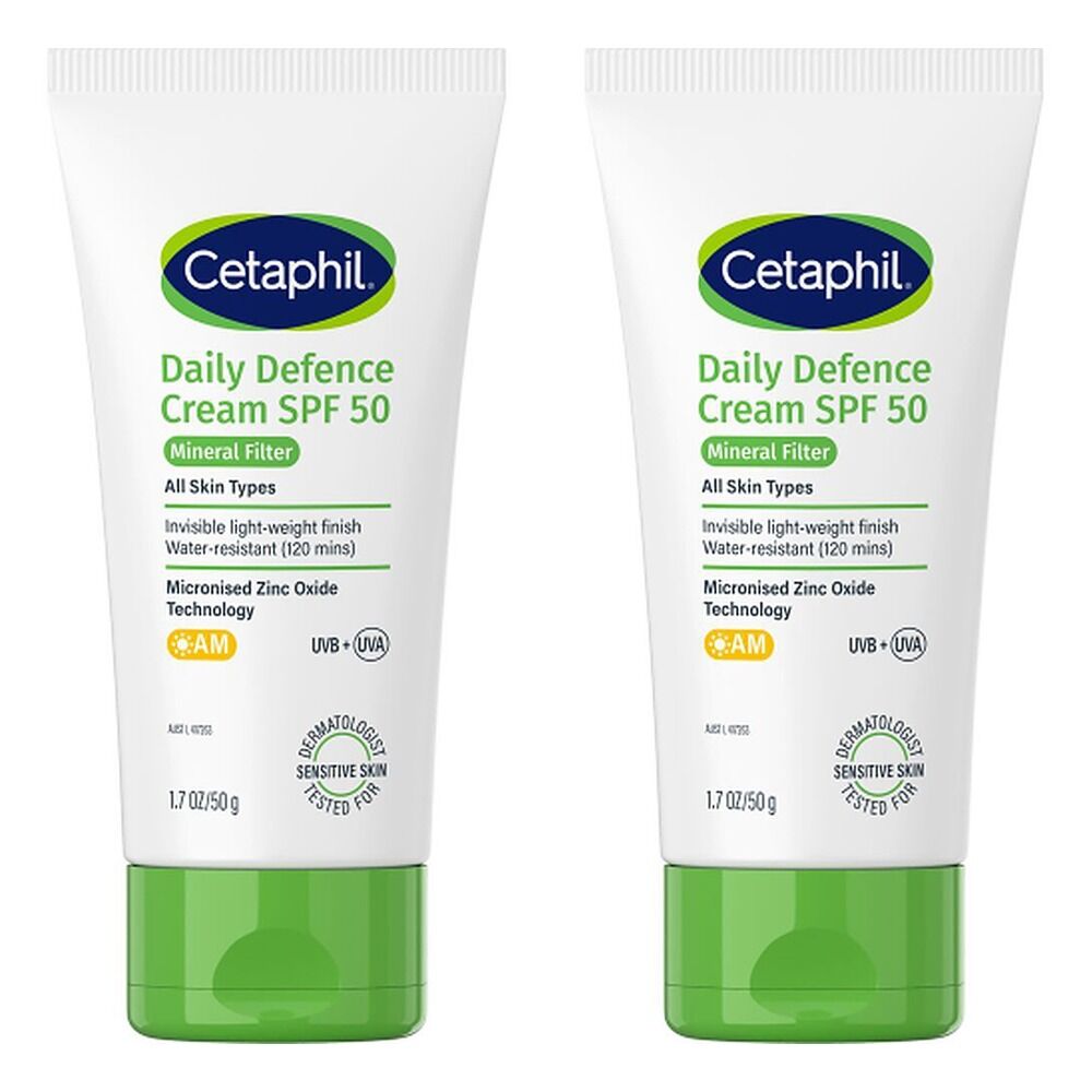 Cetaphil Daily Defence Cream SPF 50, 50g Pack of 2