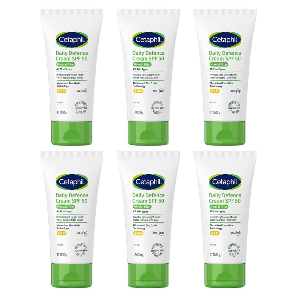 Cetaphil Daily Defence Cream SPF 50, 50g Pack of 6