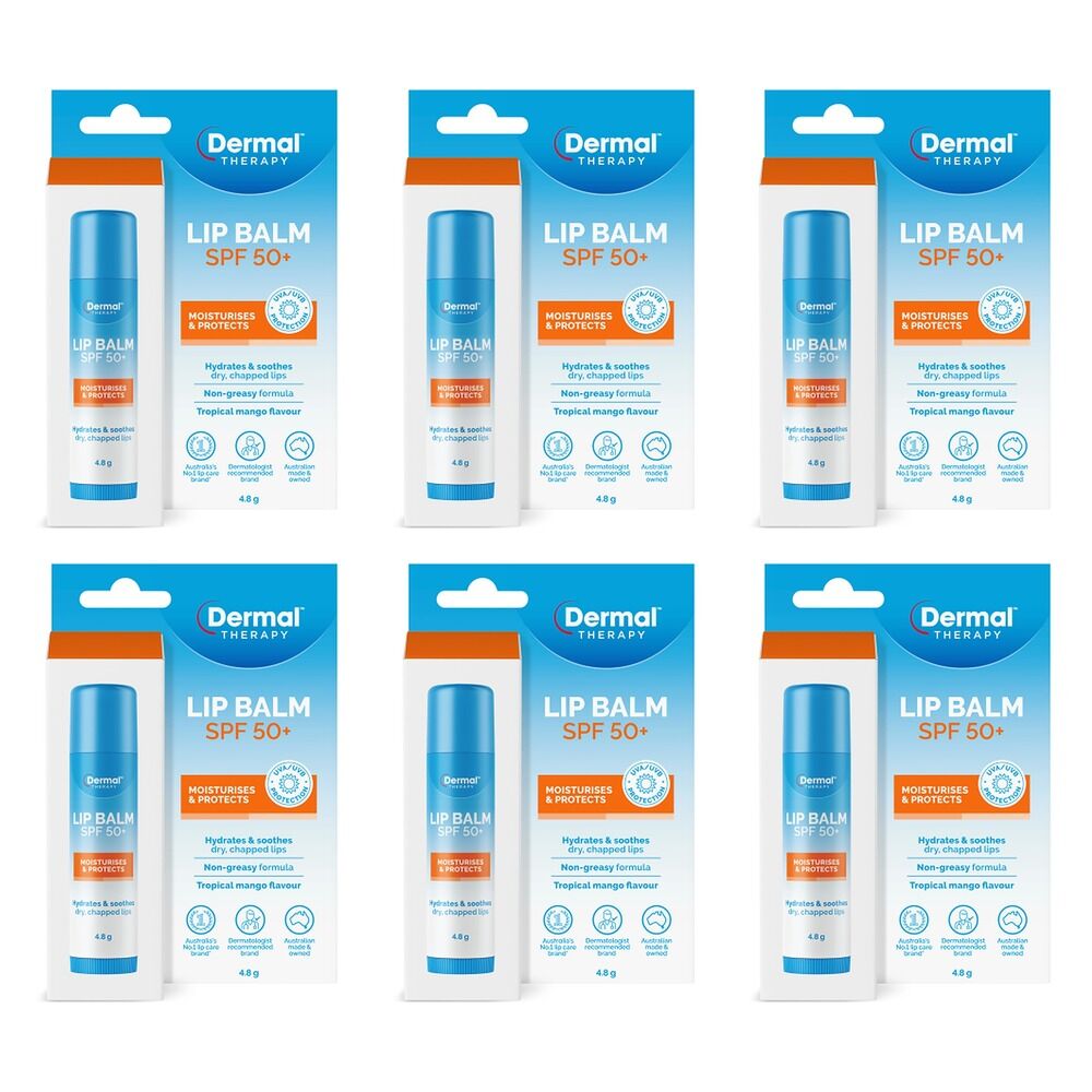 Dermal Therapy Lip Balm SPF 50+ Stick 4.8g Pack of 6