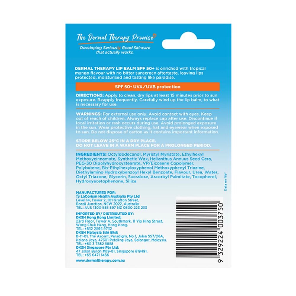 Dermal Therapy Lip Balm SPF 50+ Stick 4.8g
