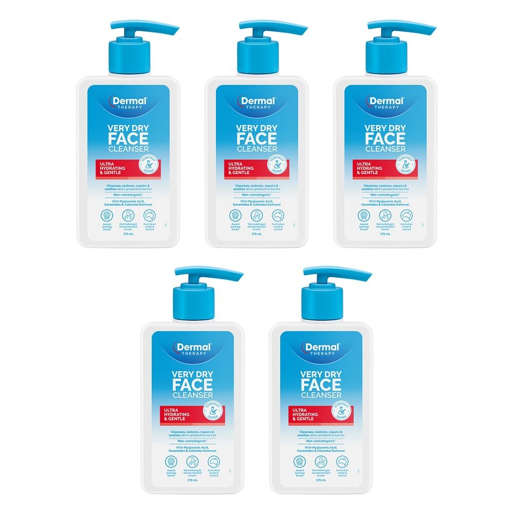 Dermal Therapy Very Dry Face Cleanser 175mL Pack of 5