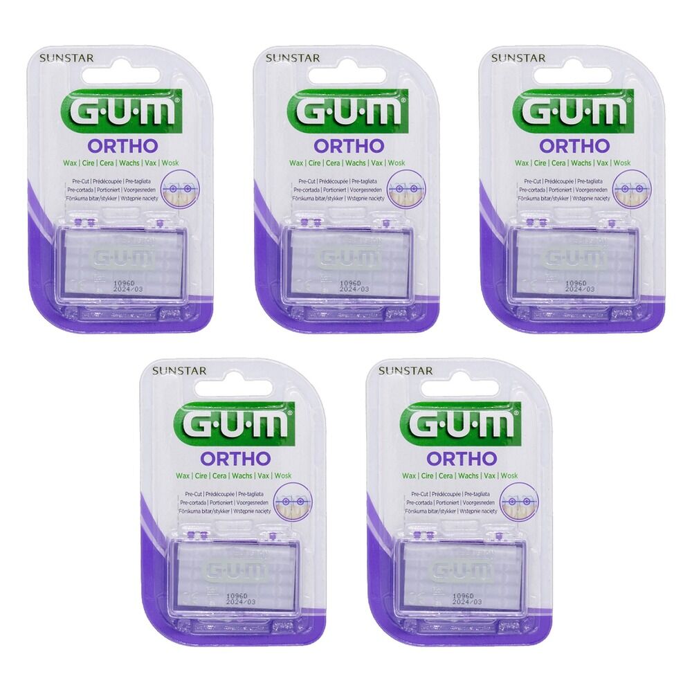 G.U.M Orthodontic Wax Plain Pack of 5