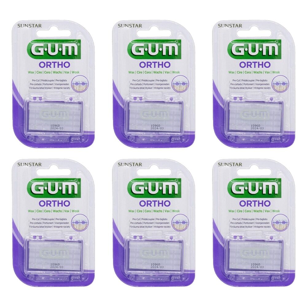 G.U.M Orthodontic Wax Plain Pack of 6