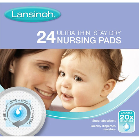 Lansinoh Ultra Thin Stay Dry Nursing Pads 24 Pack