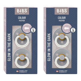 Bibs Colour Pacifier Glow in the Dark Cloud Size 3 2 Pack Bundle of 2