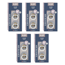 Bibs Colour Pacifier Glow in the Dark Cloud Size 3 2 Pack Bundle of 5