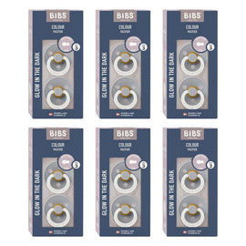 Bibs Colour Pacifier Glow in the Dark Cloud Size 3 2 Pack Bundle of 6