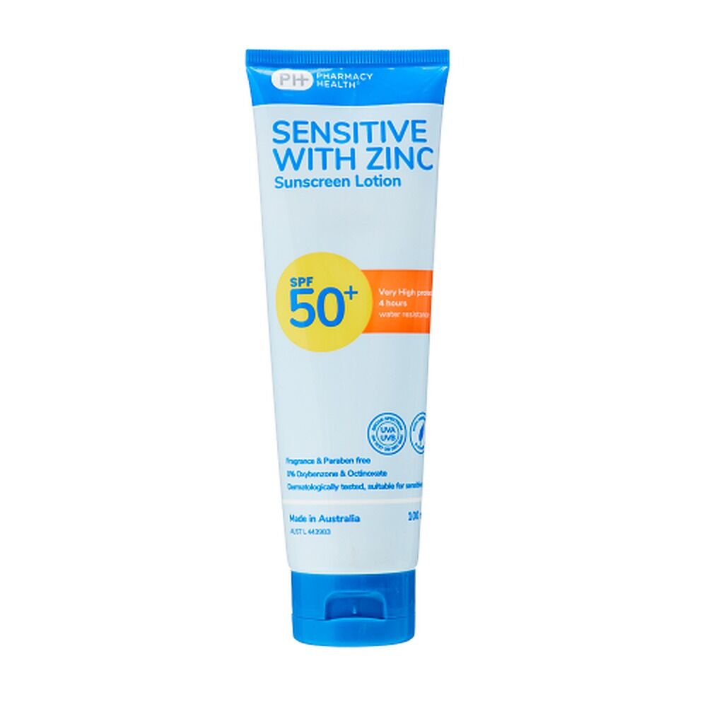 Pharmacy Health Sunscreen Sensitive Zinc SPF50+ 100mL