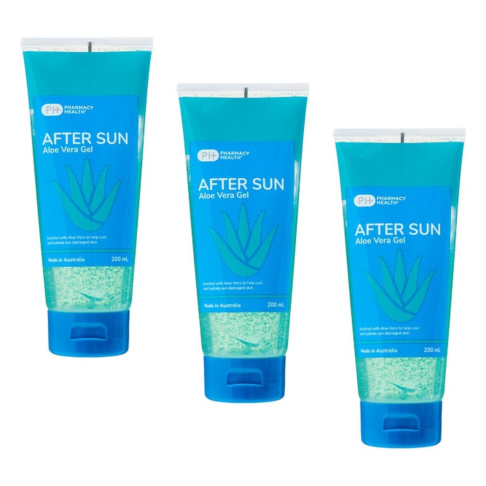 Pharmacy Health After Sun Aloe Vera Gel Tube 200ml Pack of 3