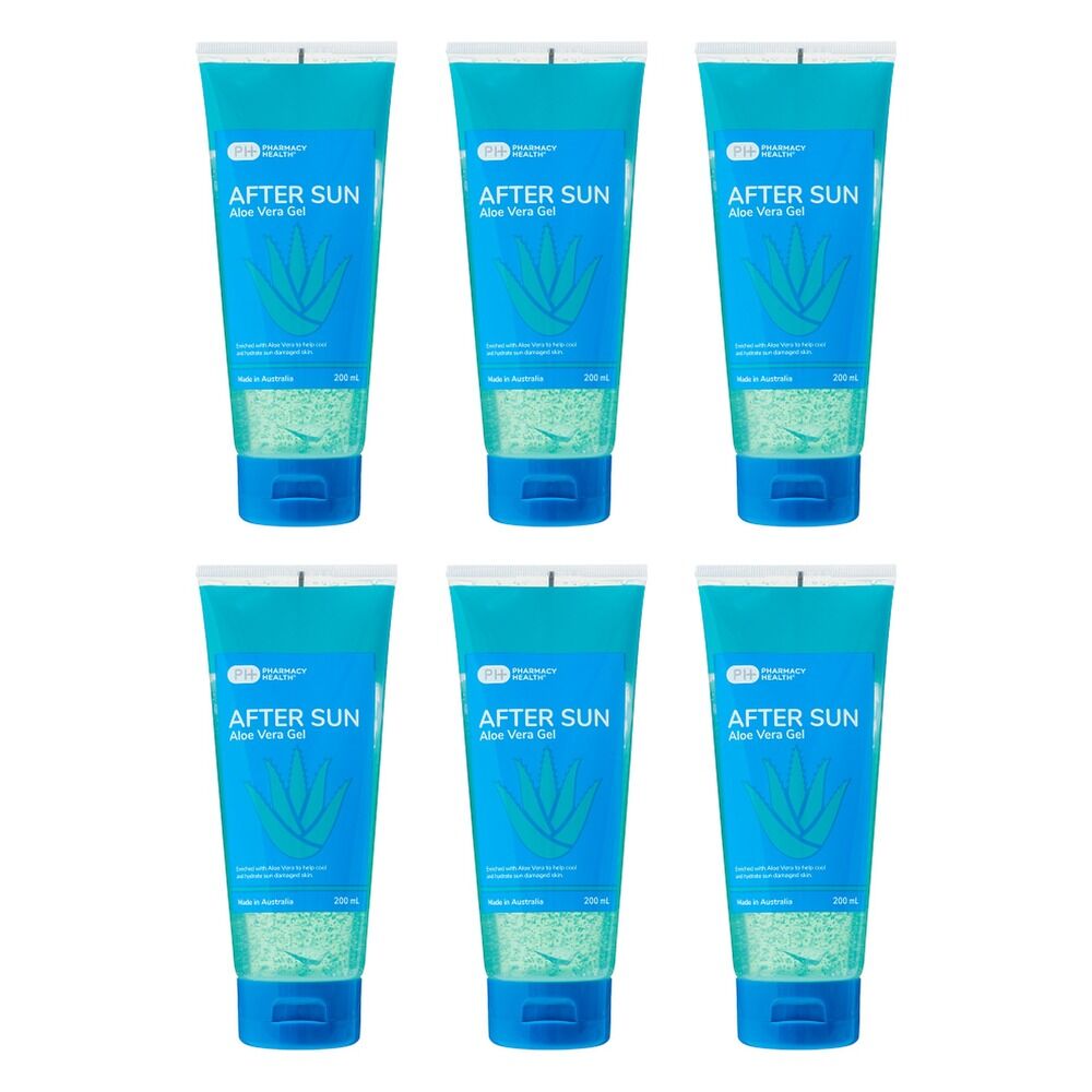 Pharmacy Health After Sun Aloe Vera Gel Tube 200ml Pack of 6