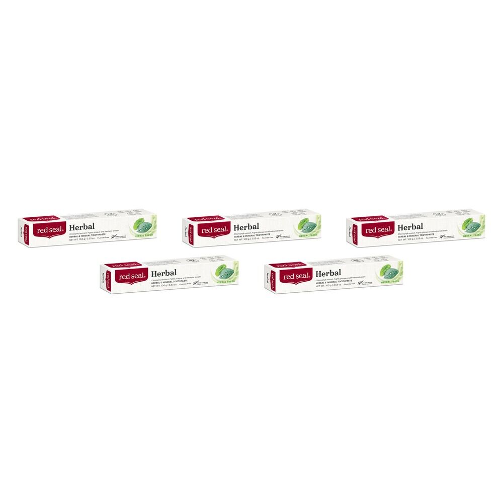 Red Seal Natural Health Herbal Toothpaste 100g Pack of 5