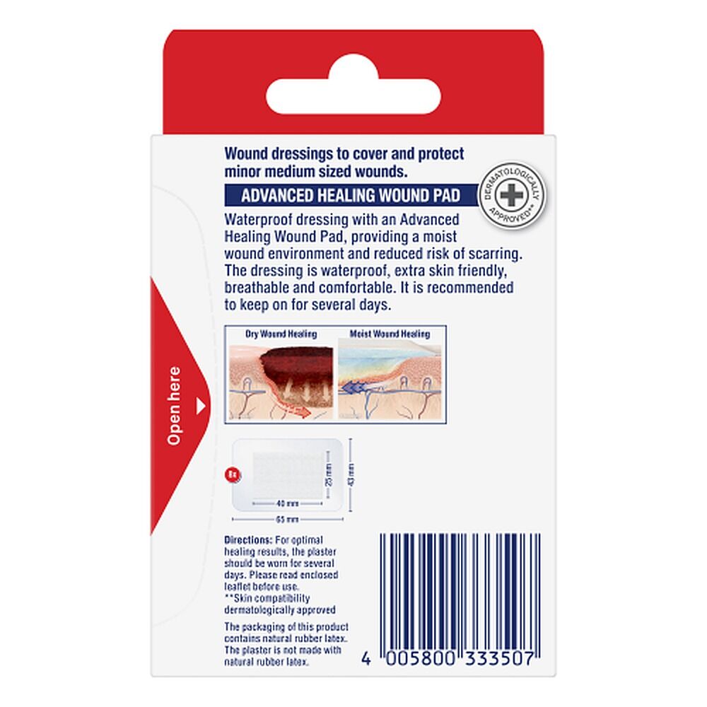 Elastoplast Waterproof XL Fast Healing Dressing 8 Pack