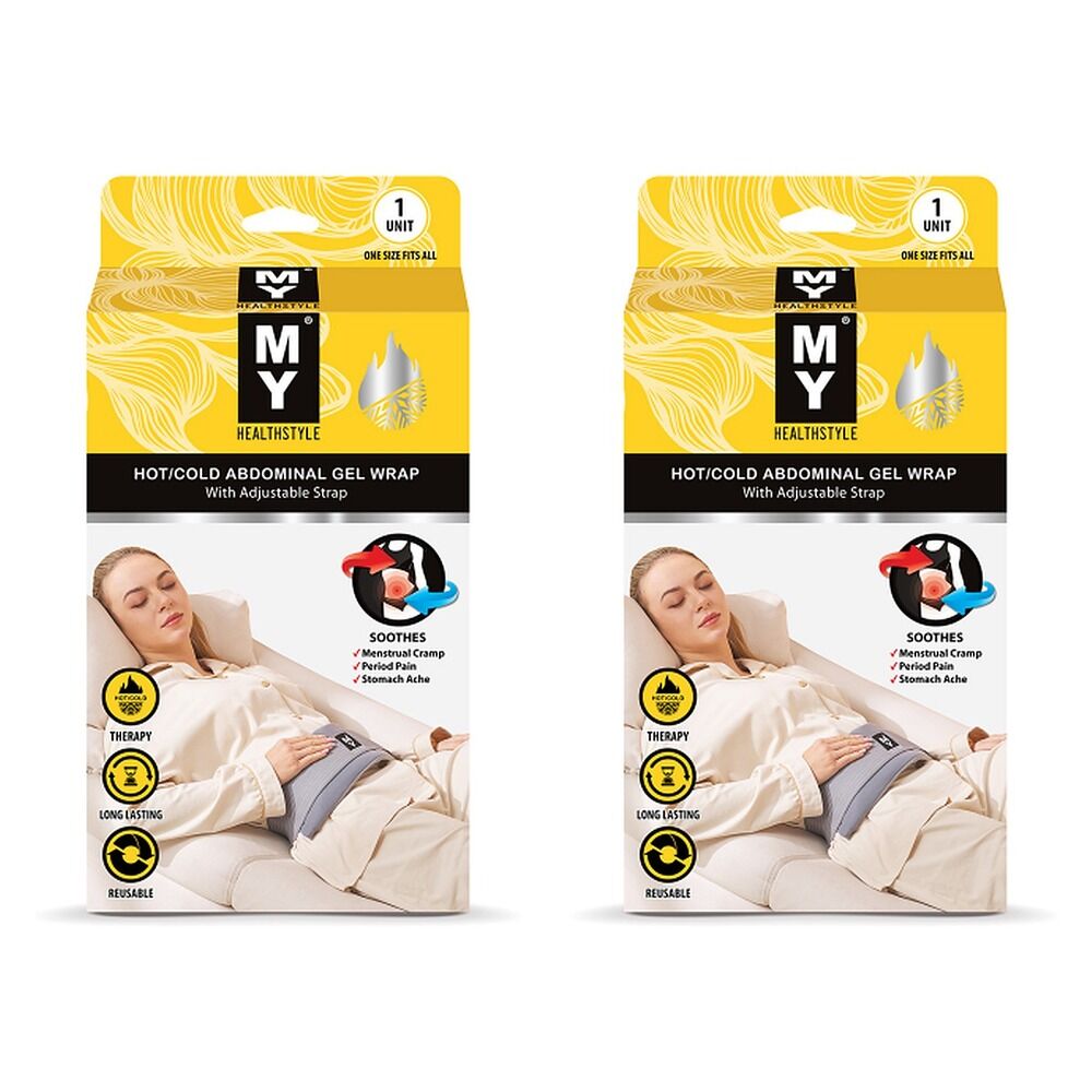 My Hot/Cold Abdominal Gel Pack with Adjustable Strap Bundle of 2