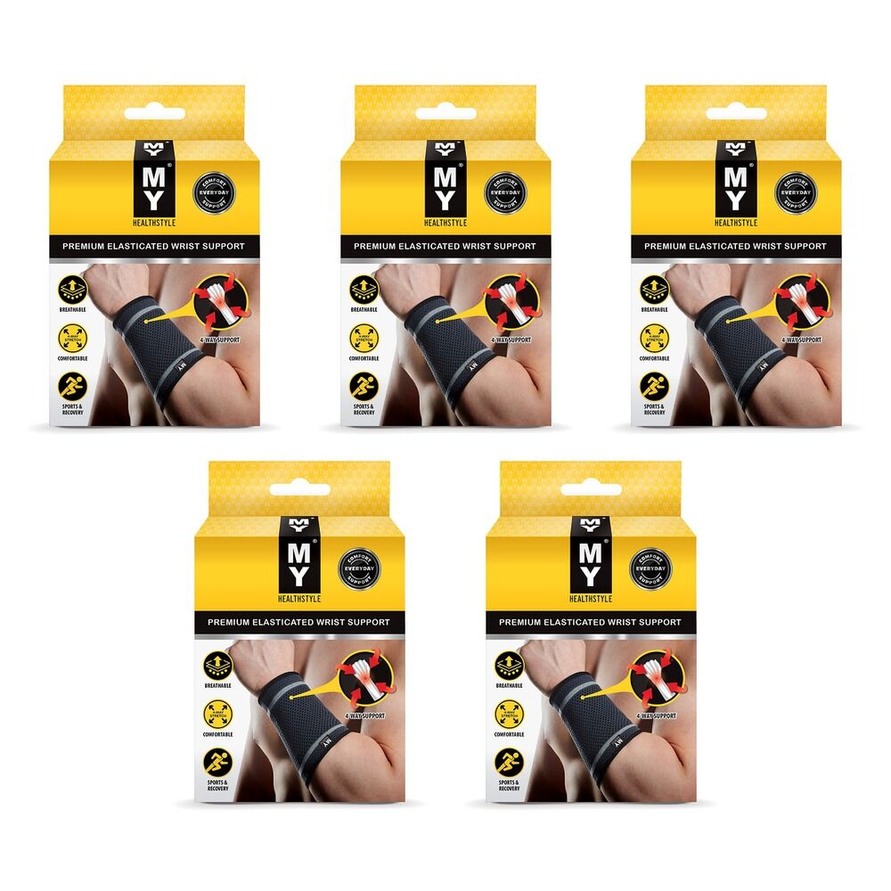 MY Premium Elasticated Wrist Support Large Pack of 5