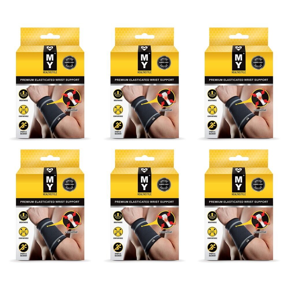 MY Premium Elasticated Wrist Support Large Pack of 6