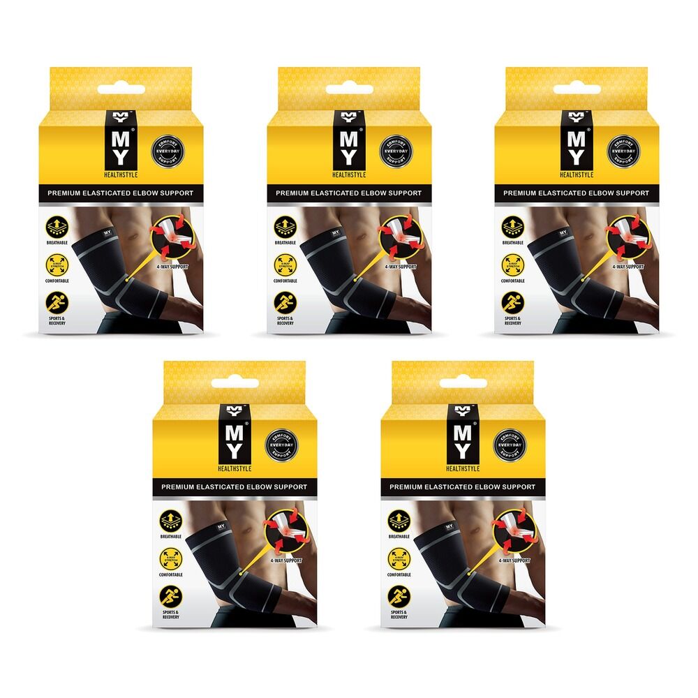MY Premium Elasticated Elbow Support XL Pack of 5