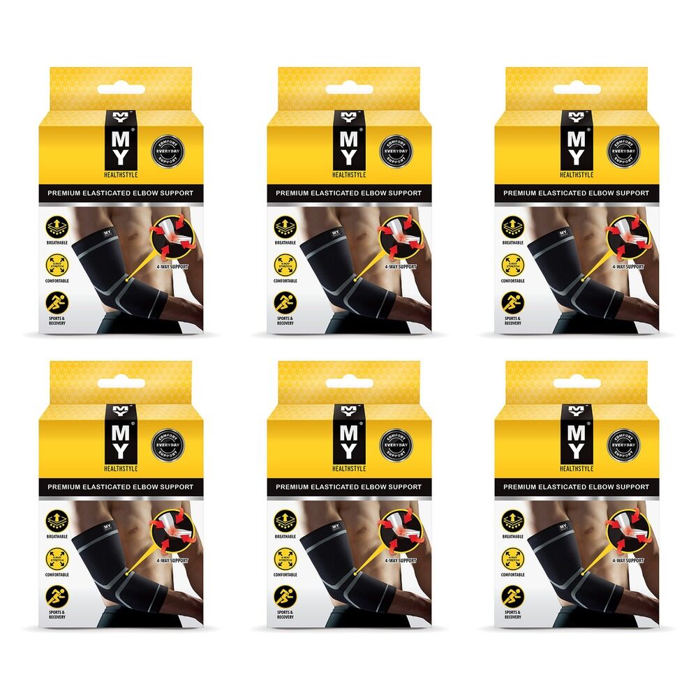 MY Premium Elasticated Elbow Support XL Pack of 6