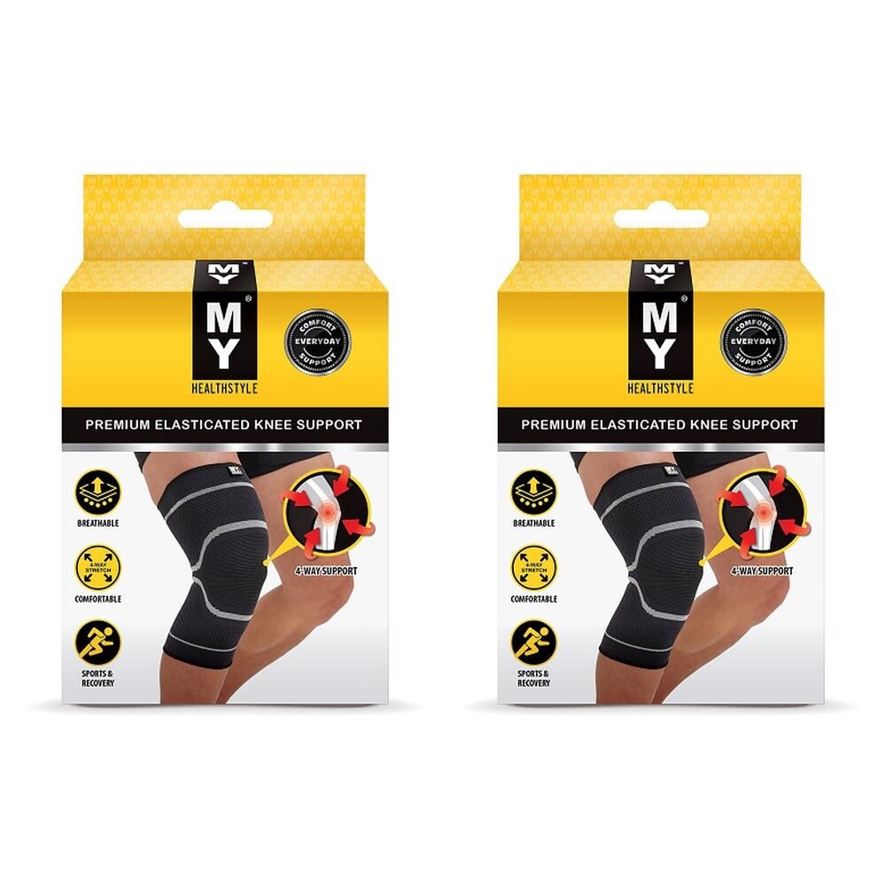 MY Premium Elasticated Knee Support XL Pack of 2