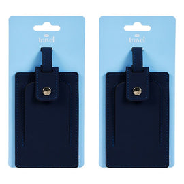 Pharmacy Health Luggage Tag Navy Pack of 2