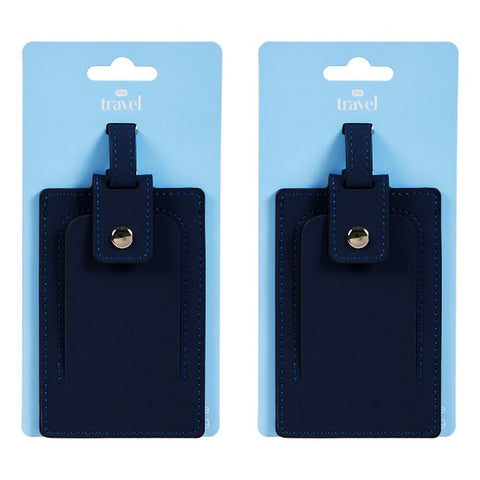 Pharmacy Health Luggage Tag Navy Pack of 2