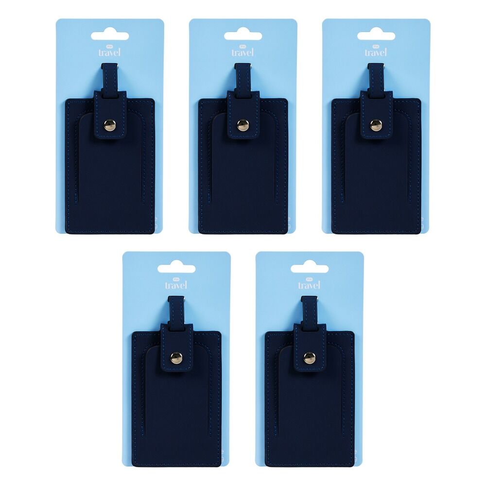Pharmacy Health Luggage Tag Navy Pack of 5