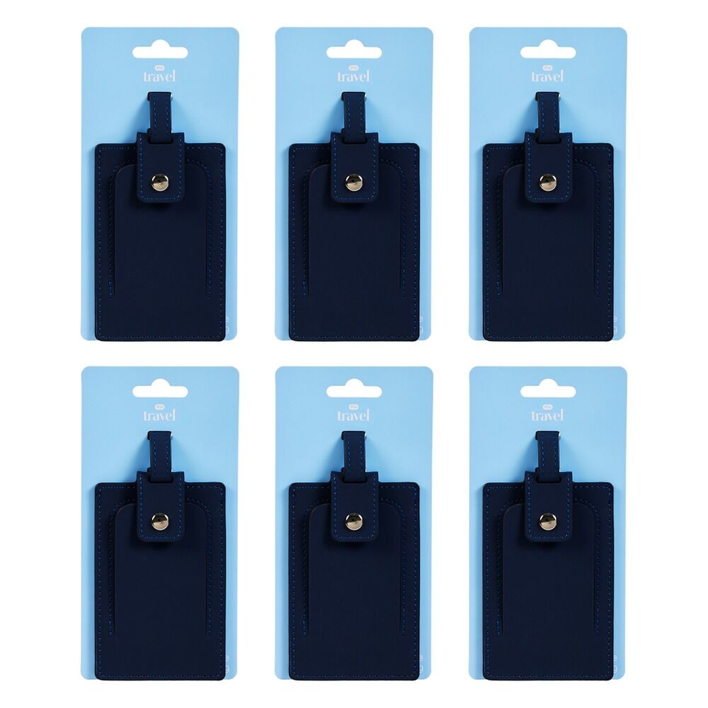 Pharmacy Health Luggage Tag Navy Pack of 6