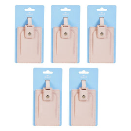 Pharmacy Health Luggage Tag Pink Pack of 5